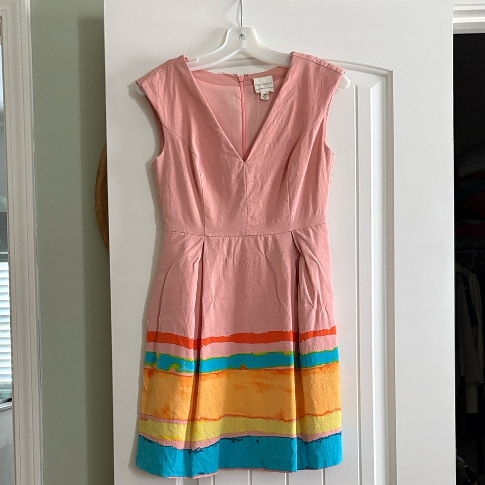 Tracy Reese x Anthropologie Pink Cap sleeve V-Neck Dress